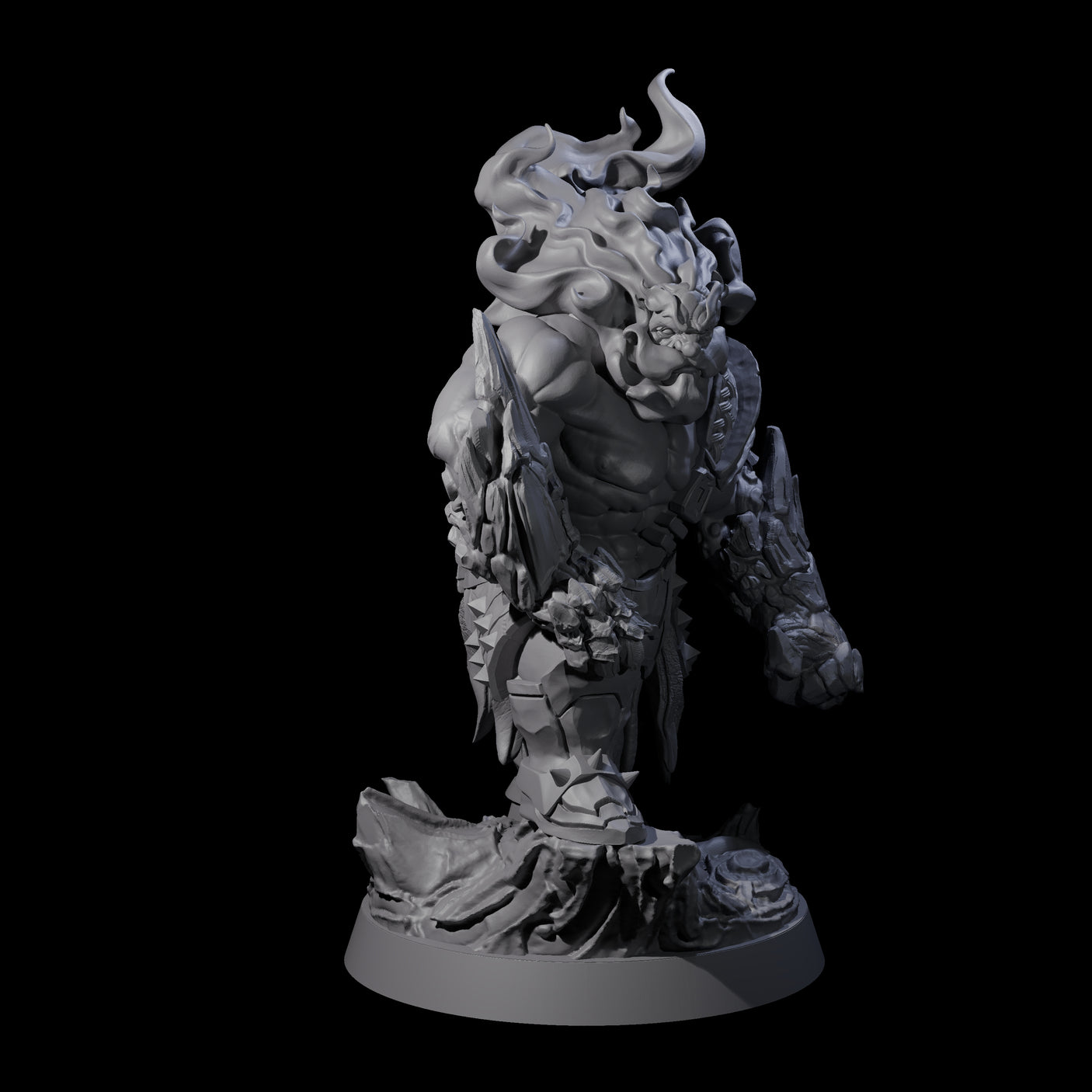 Stone Gauntleted Dwarf Runelord Miniature for Dungeons and Dragons, Pathfinder or other TTRPGs