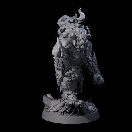 Stone Gauntleted Dwarf Runelord Miniature for Dungeons and Dragons, Pathfinder or other TTRPGs