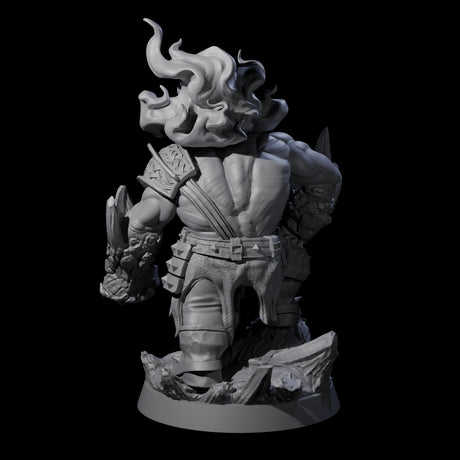 Stone Gauntleted Dwarf Runelord Miniature for Dungeons and Dragons, Pathfinder or other TTRPGs