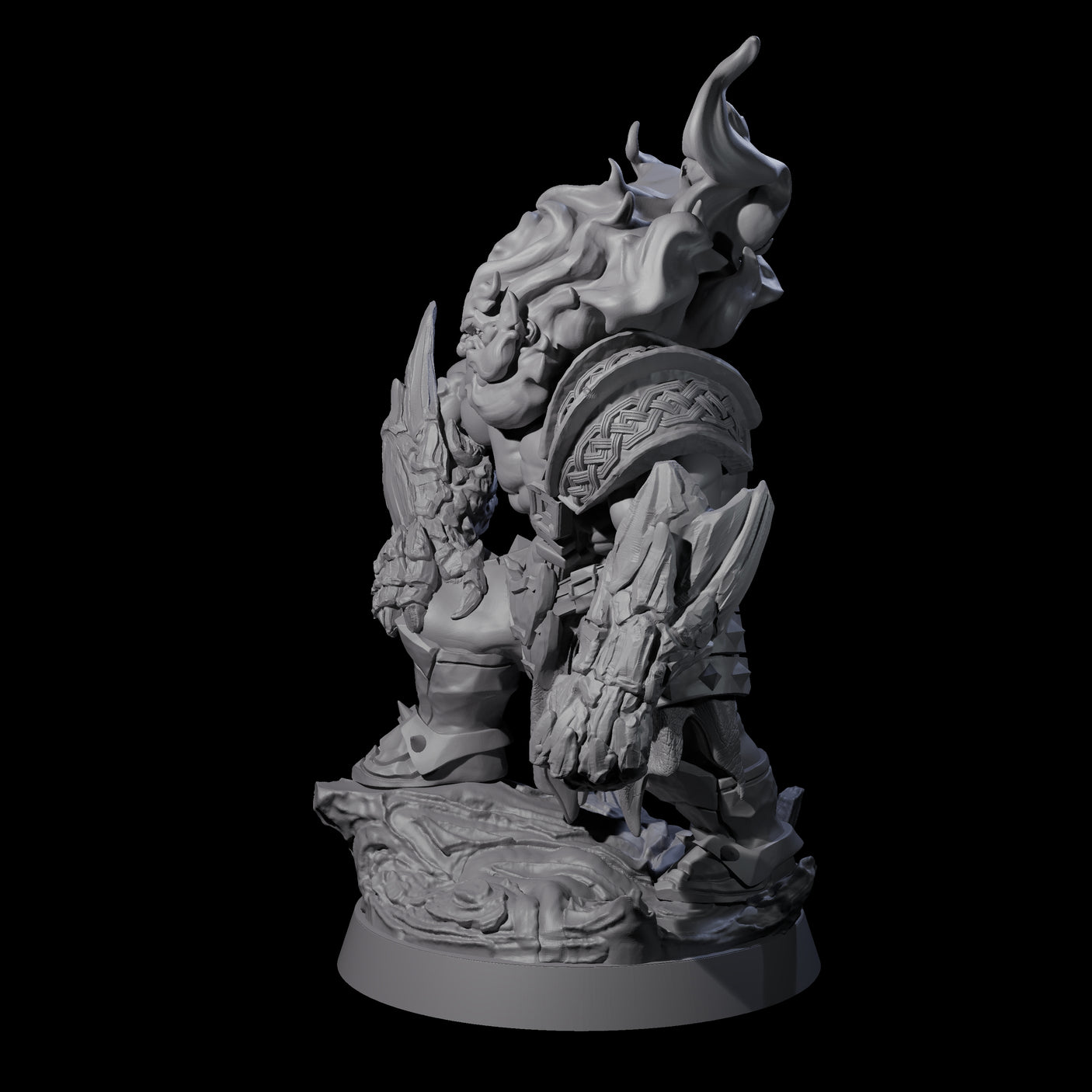 Stone Gauntleted Dwarf Runelord Miniature for Dungeons and Dragons, Pathfinder or other TTRPGs