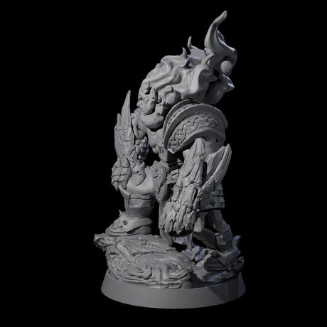 Stone Gauntleted Dwarf Runelord Miniature for Dungeons and Dragons, Pathfinder or other TTRPGs
