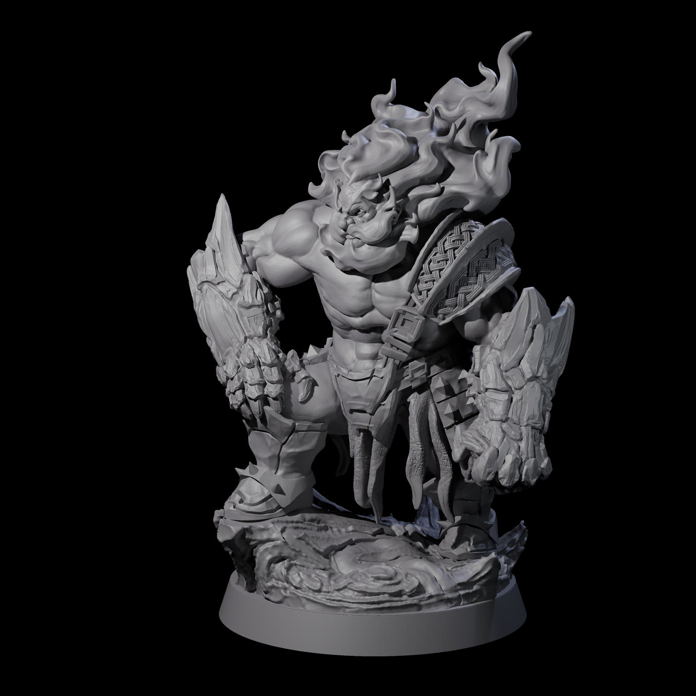 Stone Gauntleted Dwarf Runelord Miniature for Dungeons and Dragons, Pathfinder or other TTRPGs