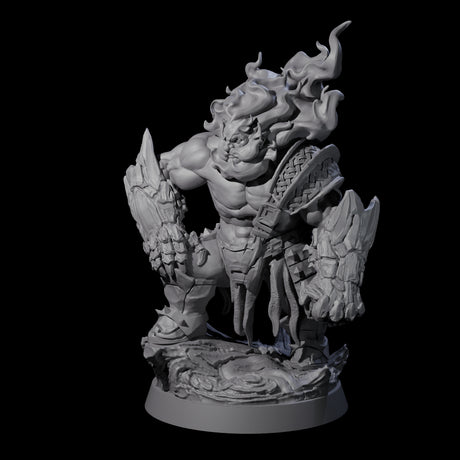 Stone Gauntleted Dwarf Runelord Miniature for Dungeons and Dragons, Pathfinder or other TTRPGs