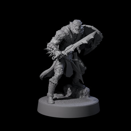 Stoneflesh Orc B Miniature for Dungeons and Dragons, Pathfinder or other TTRPGs