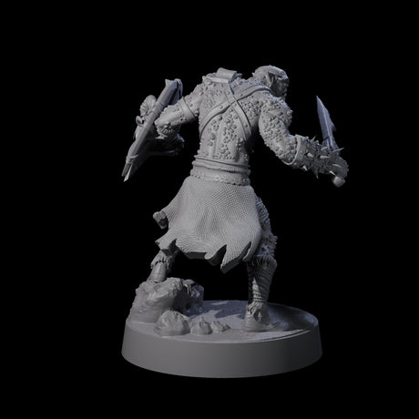 Stoneflesh Orc B Miniature for Dungeons and Dragons, Pathfinder or other TTRPGs