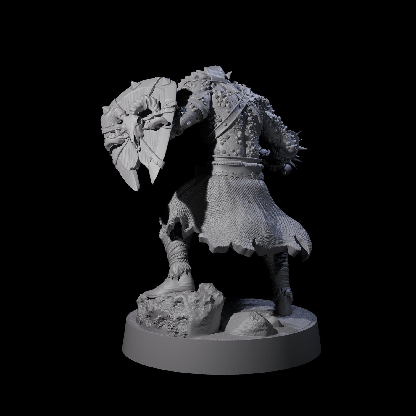 Stoneflesh Orc B Miniature for Dungeons and Dragons, Pathfinder or other TTRPGs