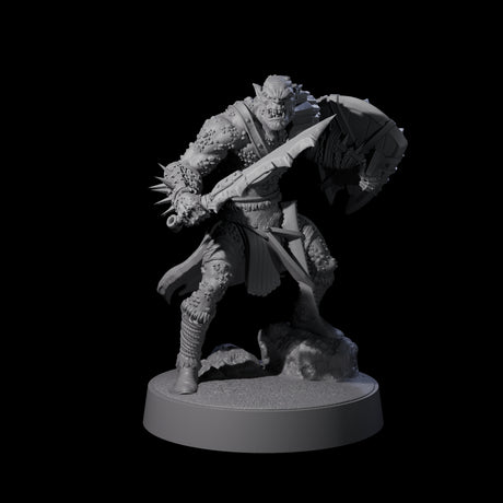 Stoneflesh Orc B Miniature for Dungeons and Dragons, Pathfinder or other TTRPGs