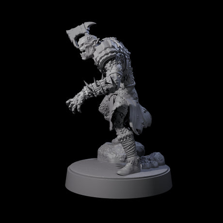 Stoneflesh Orc C Miniature for Dungeons and Dragons, Pathfinder or other TTRPGs