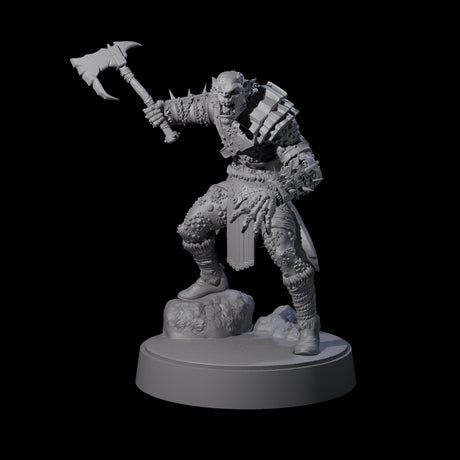 Stoneflesh Orc C Miniature for Dungeons and Dragons, Pathfinder or other TTRPGs