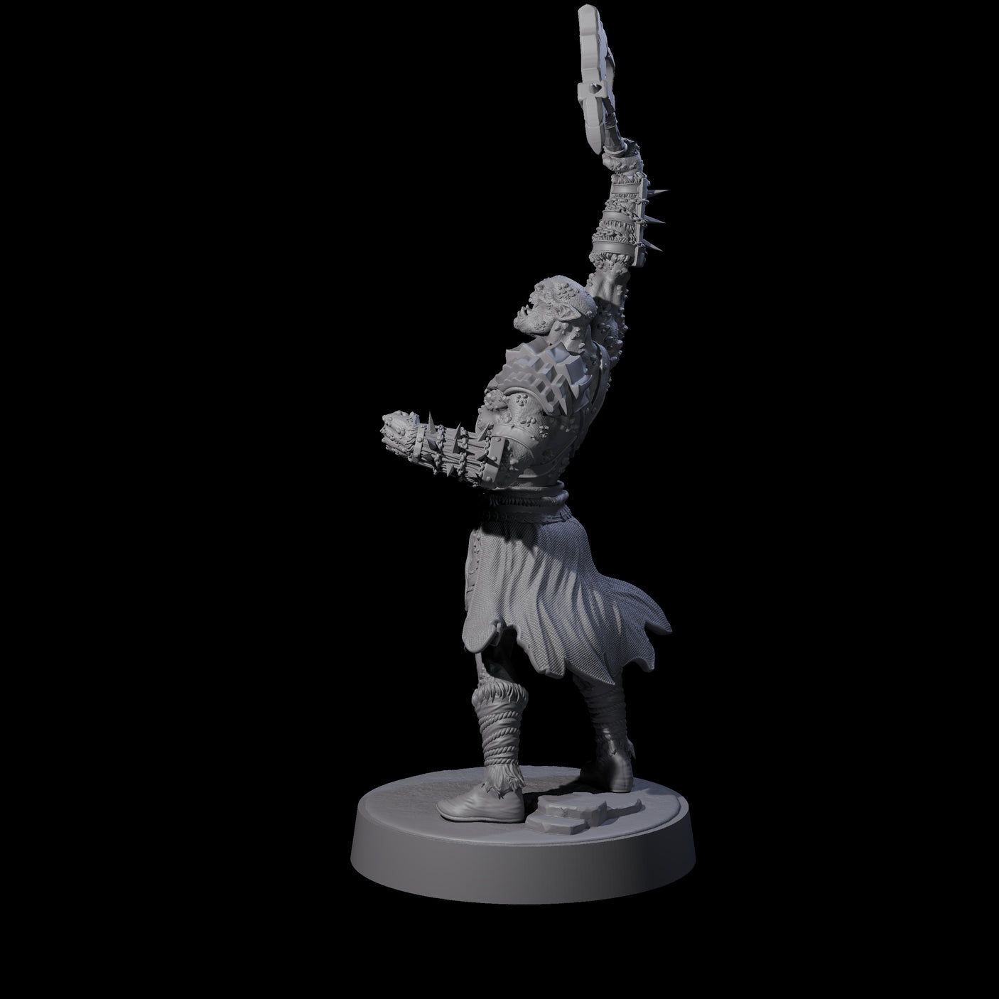 Stoneflesh Orc D Miniature for Dungeons and Dragons, Pathfinder or other TTRPGs
