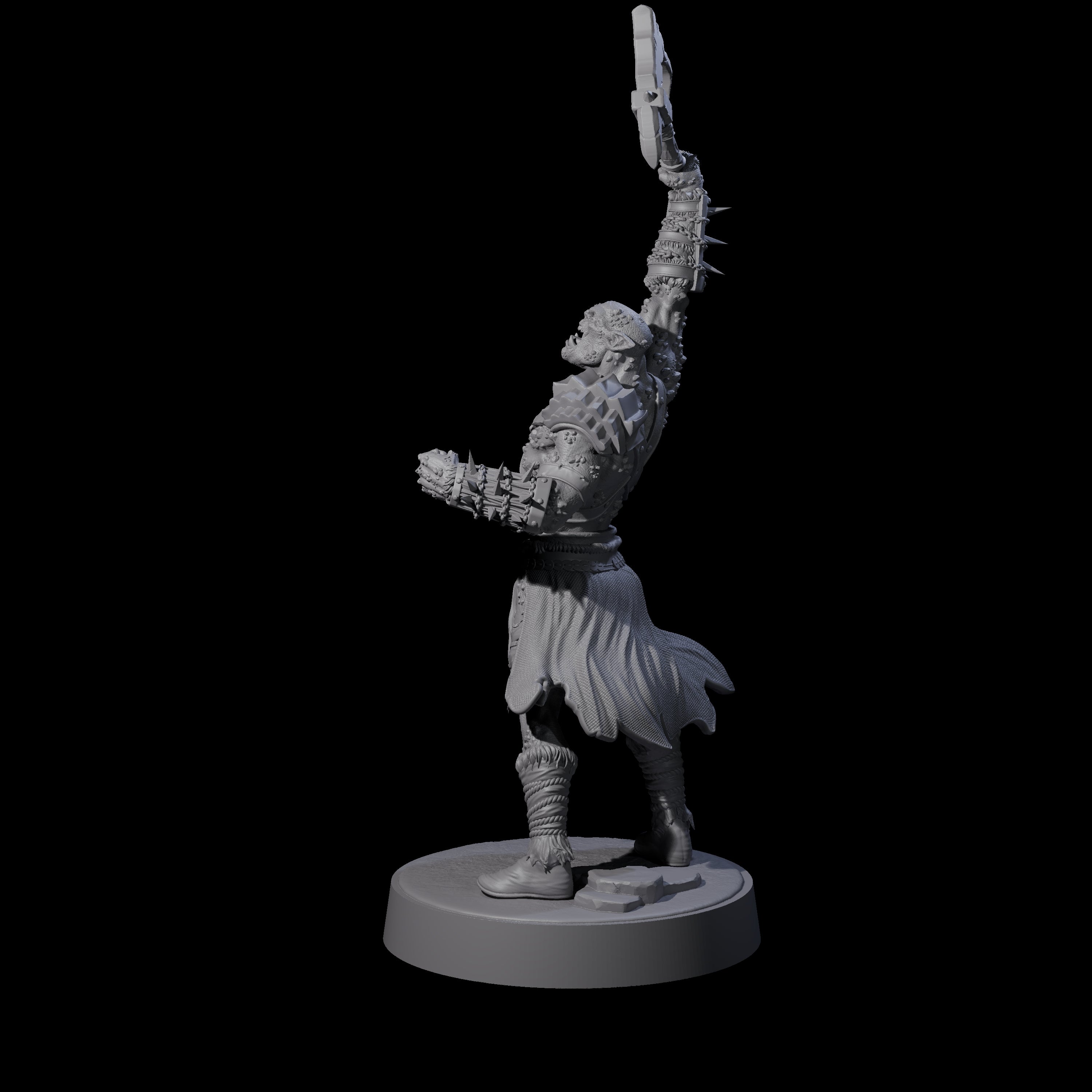 Stoneflesh Orc D Miniature for Dungeons and Dragons, Pathfinder or other TTRPGs