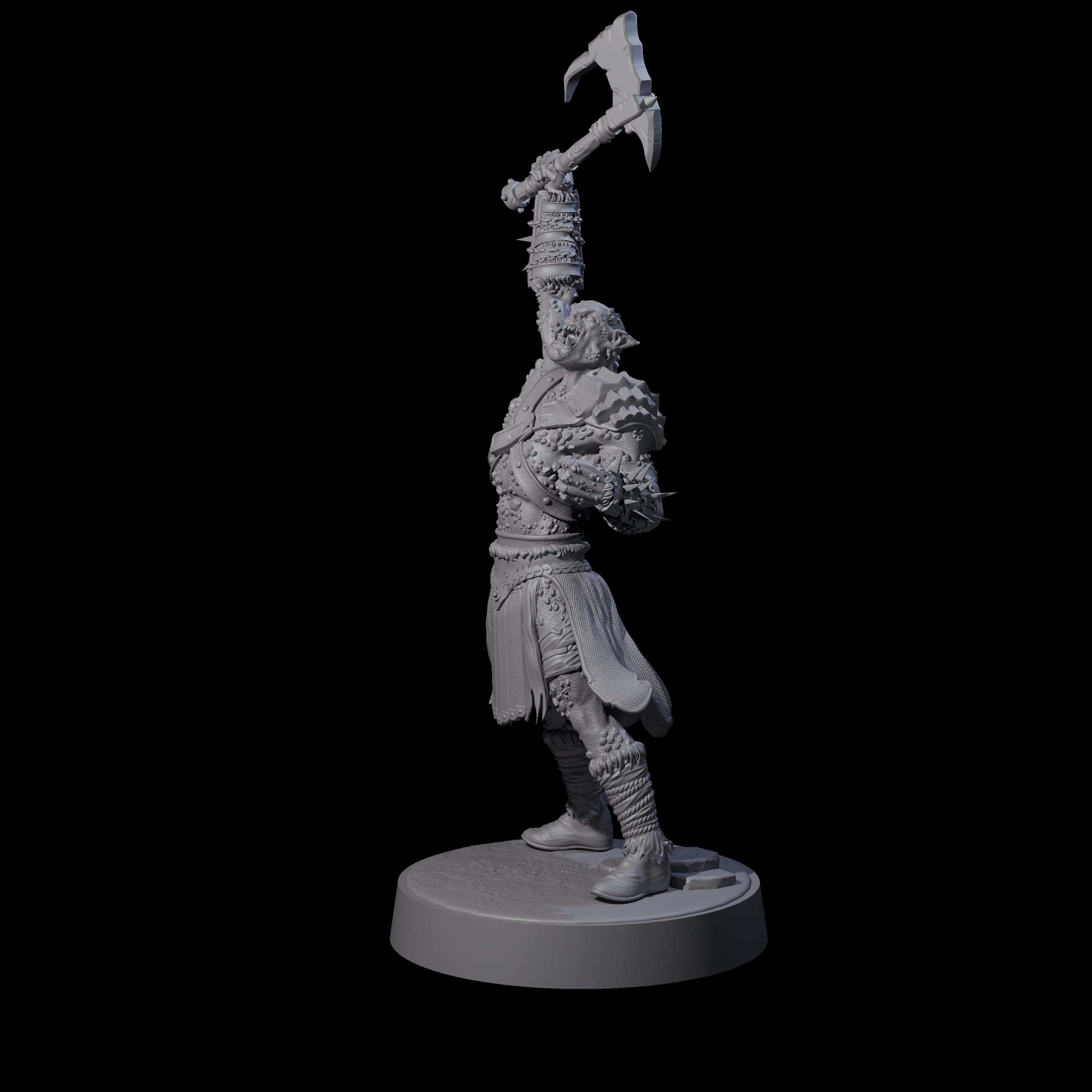 Stoneflesh Orc D Miniature for Dungeons and Dragons, Pathfinder or other TTRPGs