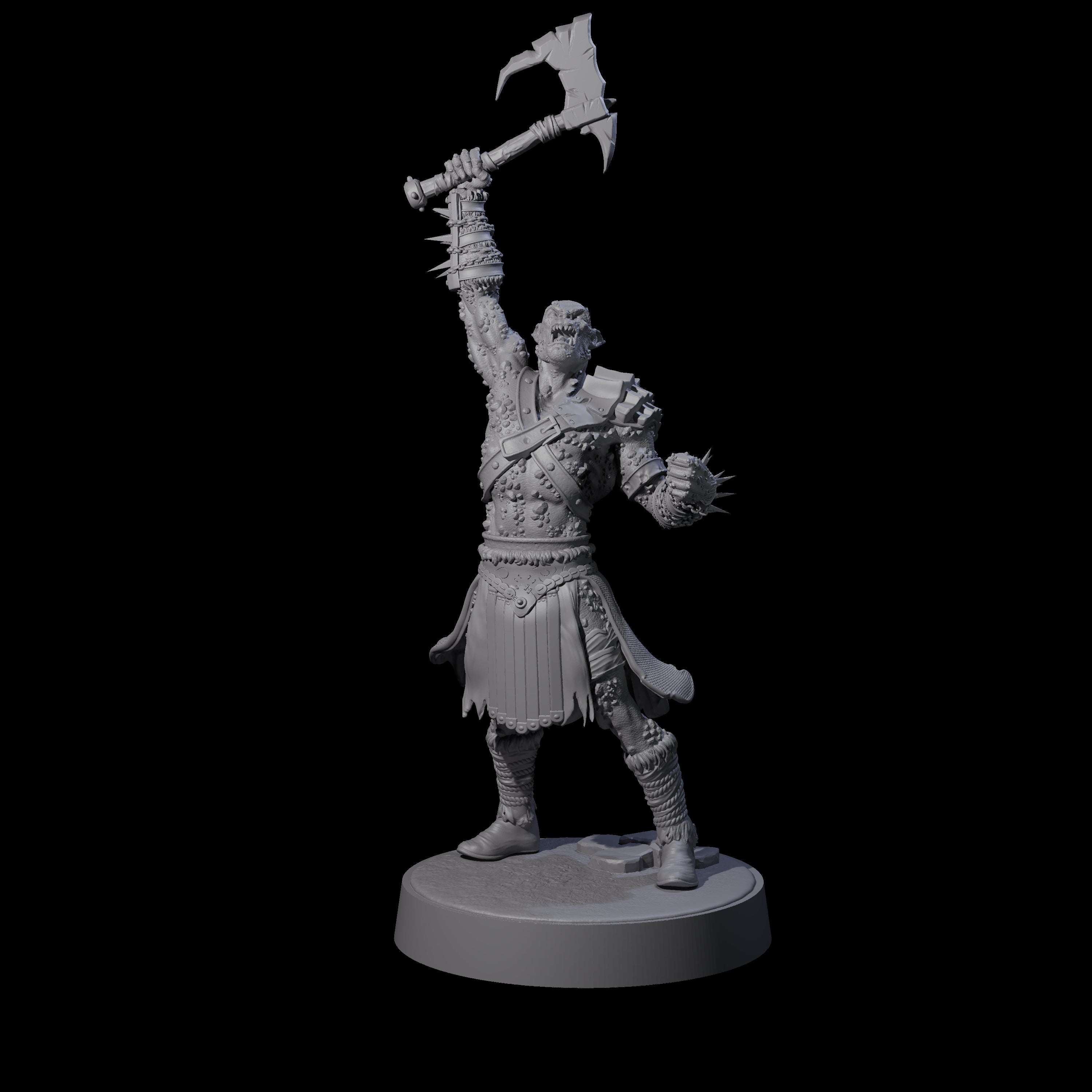 Stoneflesh Orc D Miniature for Dungeons and Dragons, Pathfinder or other TTRPGs