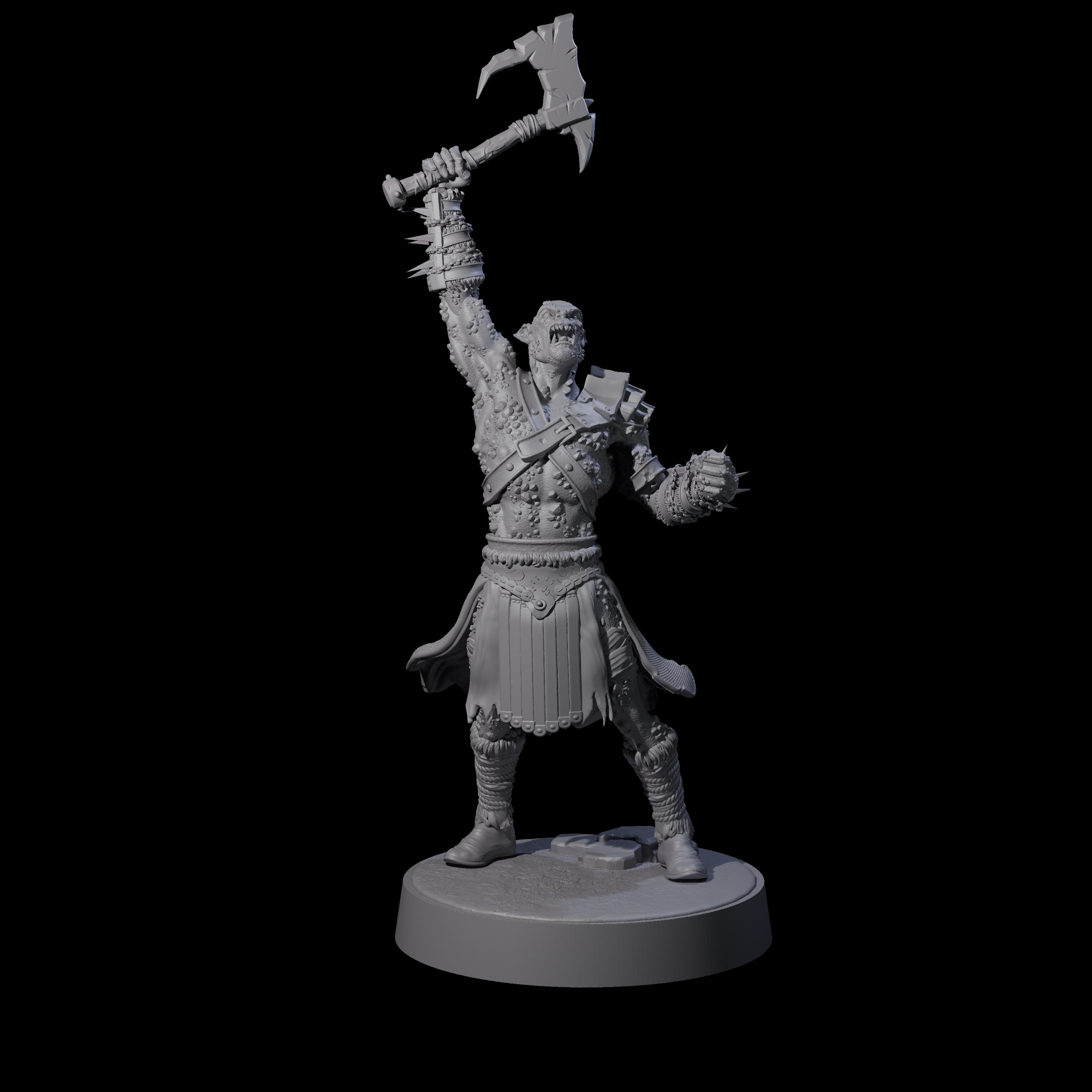 Stoneflesh Orc D Miniature for Dungeons and Dragons, Pathfinder or other TTRPGs