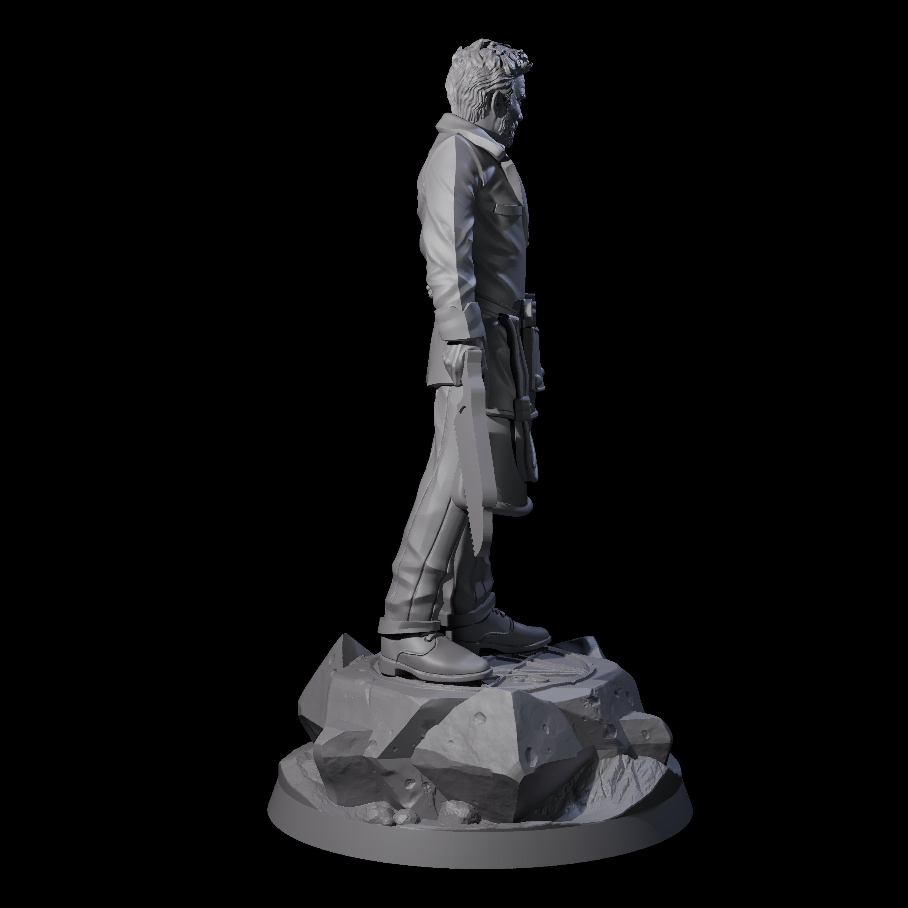 Stony Human Medic Miniature for Dungeons and Dragons, Pathfinder or other TTRPGs