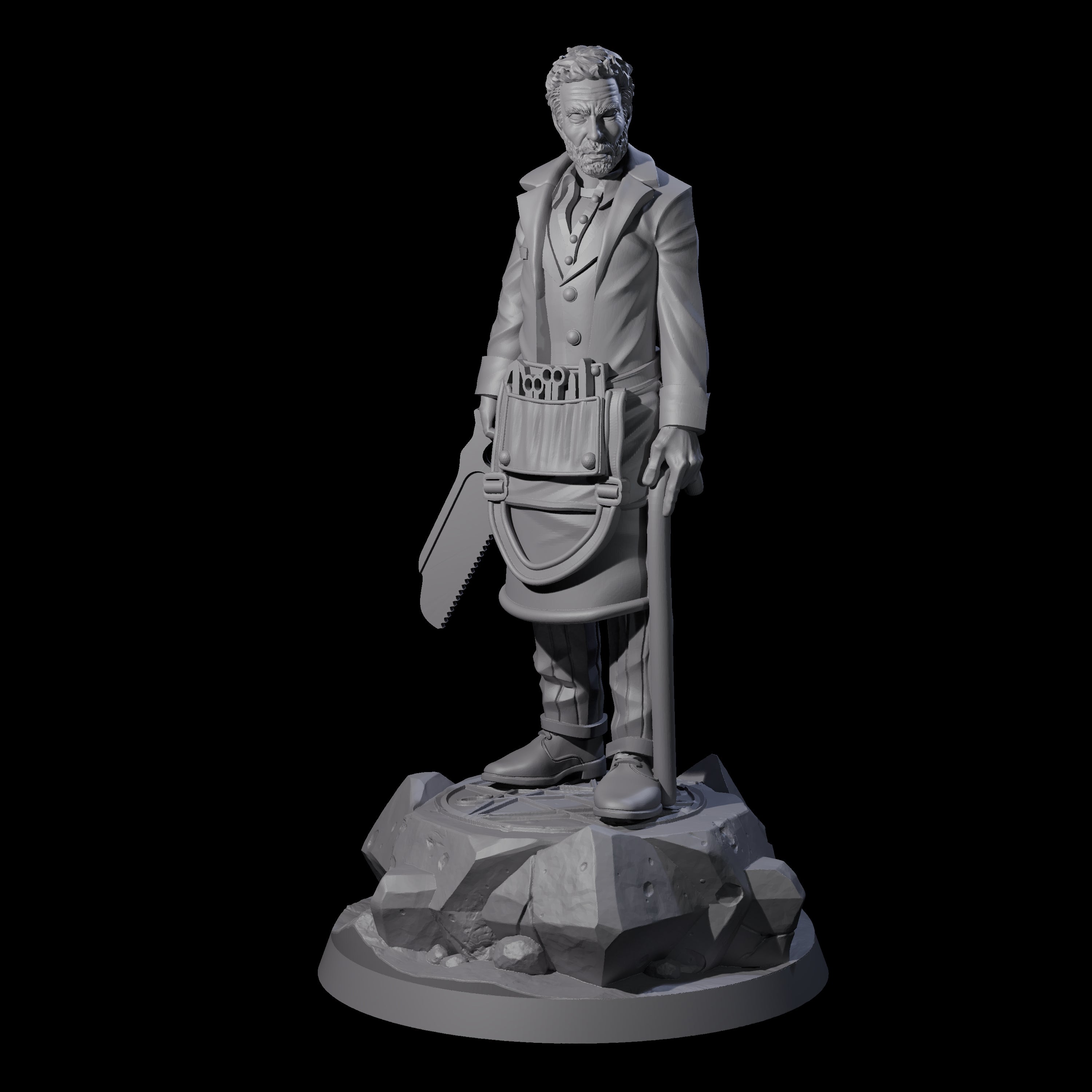 Stony Human Medic Miniature for Dungeons and Dragons, Pathfinder or other TTRPGs