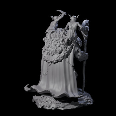 Stooped Orc Shaman Miniature for Dungeons and Dragons, Pathfinder or other TTRPGs