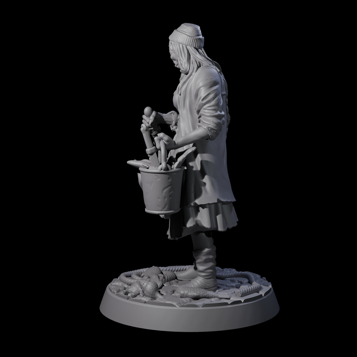 Stopped In Her Tracks Human Mariner Miniature for Dungeons and Dragons, Pathfinder or other TTRPGs