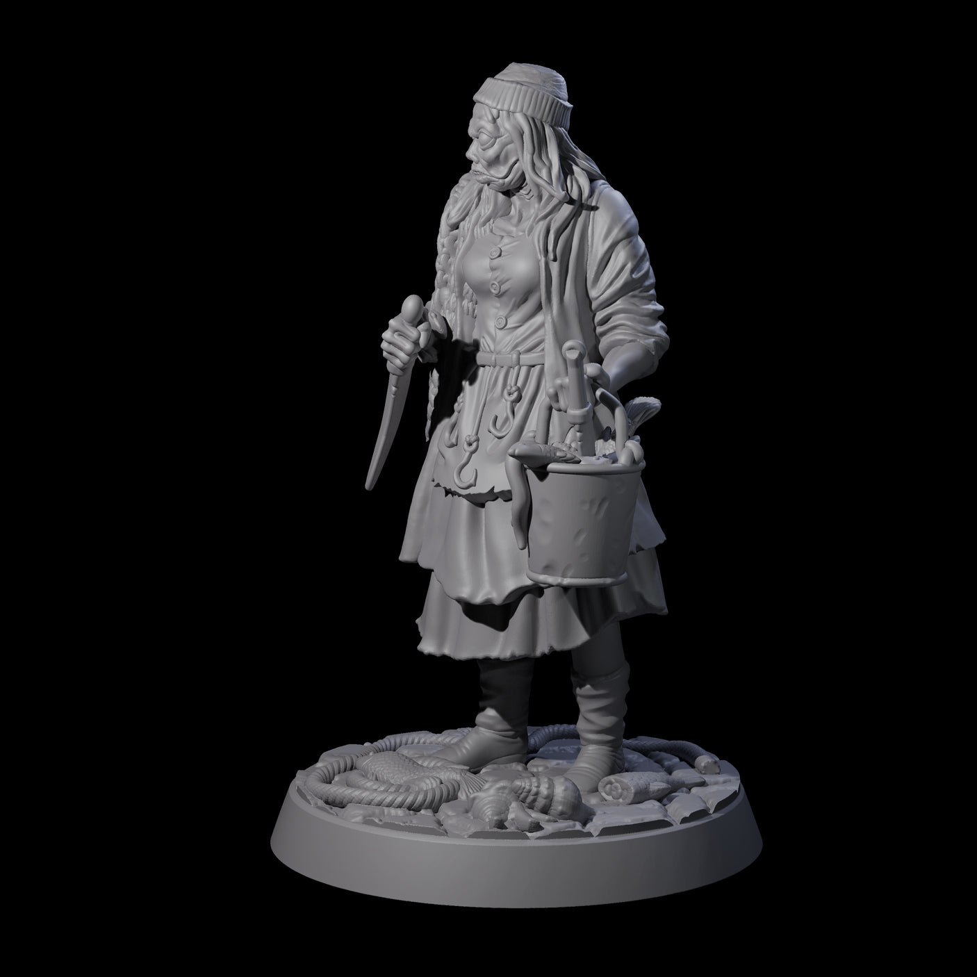 Stopped In Her Tracks Human Mariner Miniature for Dungeons and Dragons, Pathfinder or other TTRPGs