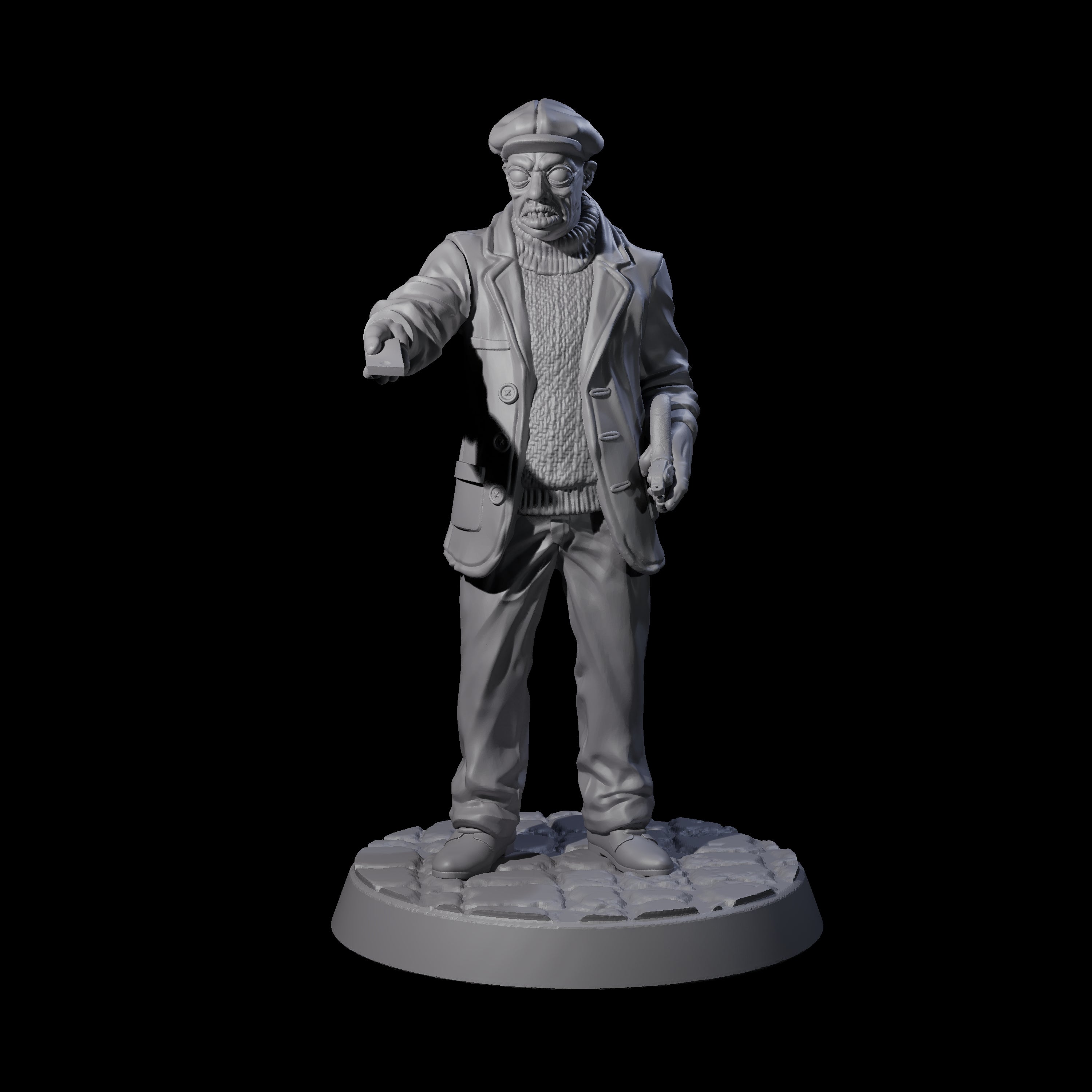 Stopping Human Investigator Miniature for Dungeons and Dragons, Pathfinder or other TTRPGs