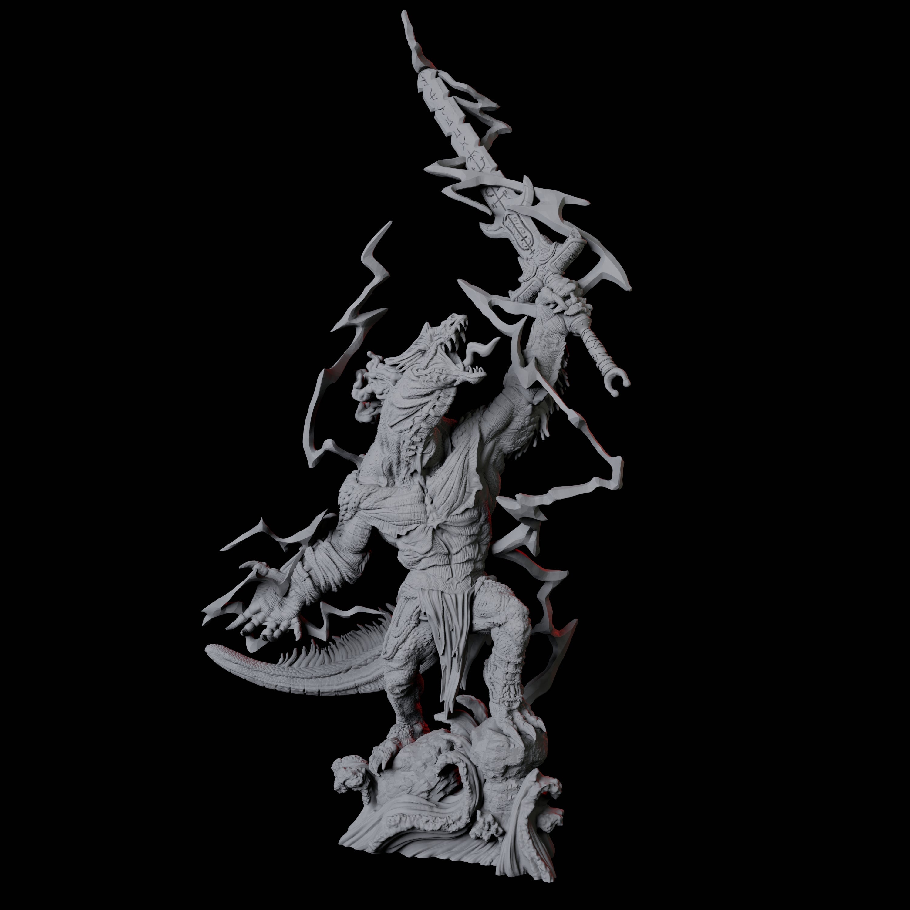 Storm Troll Champion Miniature for Dungeons and Dragons, Pathfinder or other TTRPGs