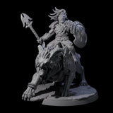 Storming Leonin Cavalry A Miniature for Dungeons and Dragons, Pathfinder or other TTRPGs