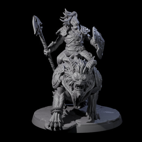 Storming Leonin Cavalry A Miniature for Dungeons and Dragons, Pathfinder or other TTRPGs
