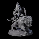 Storming Leonin Cavalry A Miniature for Dungeons and Dragons, Pathfinder or other TTRPGs
