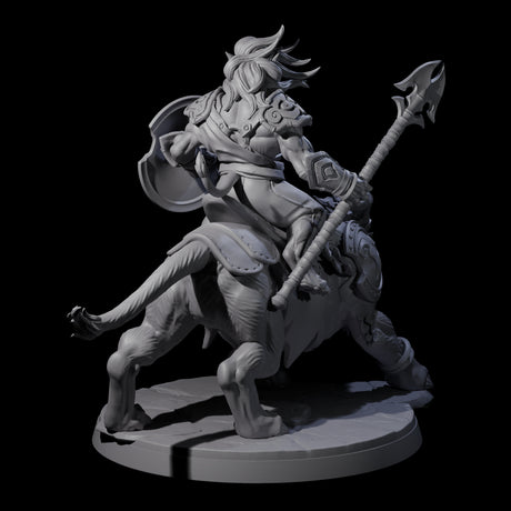 Storming Leonin Cavalry A Miniature for Dungeons and Dragons, Pathfinder or other TTRPGs