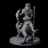 Storming Leonin Cavalry A Miniature for Dungeons and Dragons, Pathfinder or other TTRPGs