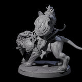 Storming Leonin Cavalry A Miniature for Dungeons and Dragons, Pathfinder or other TTRPGs