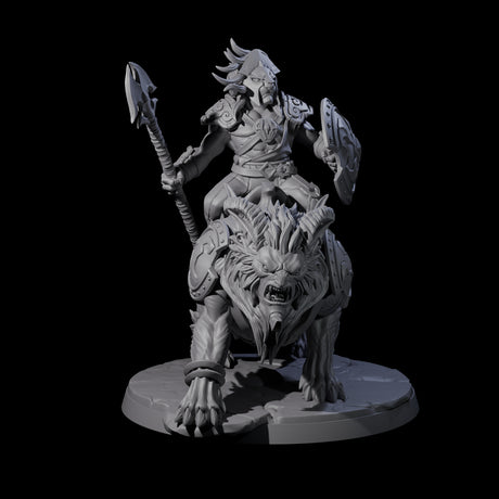 Storming Leonin Cavalry A Miniature for Dungeons and Dragons, Pathfinder or other TTRPGs