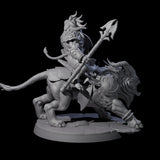 Storming Leonin Cavalry A Miniature for Dungeons and Dragons, Pathfinder or other TTRPGs