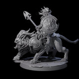 Storming Leonin Cavalry A Miniature for Dungeons and Dragons, Pathfinder or other TTRPGs