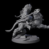 Storming Leonin Cavalry B Miniature for Dungeons and Dragons, Pathfinder or other TTRPGs