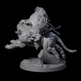 Storming Leonin Cavalry B Miniature for Dungeons and Dragons, Pathfinder or other TTRPGs