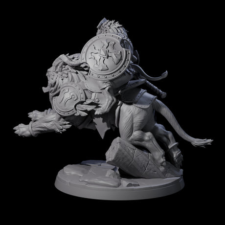 Storming Leonin Cavalry B Miniature for Dungeons and Dragons, Pathfinder or other TTRPGs