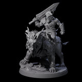 Storming Leonin Cavalry C Miniature for Dungeons and Dragons, Pathfinder or other TTRPGs