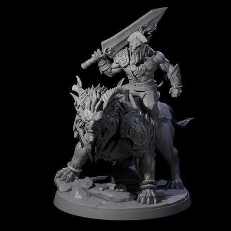 Storming Leonin Cavalry C Miniature for Dungeons and Dragons, Pathfinder or other TTRPGs