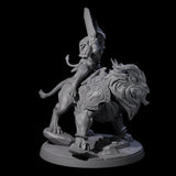 Storming Leonin Cavalry C Miniature for Dungeons and Dragons, Pathfinder or other TTRPGs
