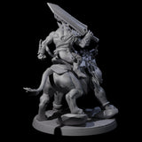 Storming Leonin Cavalry C Miniature for Dungeons and Dragons, Pathfinder or other TTRPGs