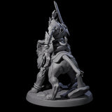 Storming Leonin Cavalry C Miniature for Dungeons and Dragons, Pathfinder or other TTRPGs