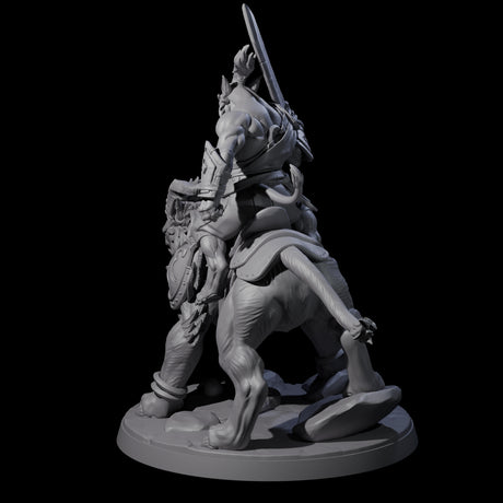 Storming Leonin Cavalry C Miniature for Dungeons and Dragons, Pathfinder or other TTRPGs