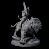 Storming Leonin Cavalry C Miniature for Dungeons and Dragons, Pathfinder or other TTRPGs