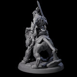 Storming Leonin Cavalry C Miniature for Dungeons and Dragons, Pathfinder or other TTRPGs