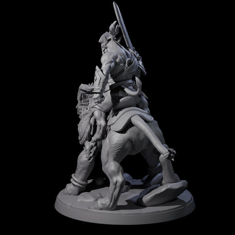 Storming Leonin Cavalry C Miniature for Dungeons and Dragons, Pathfinder or other TTRPGs