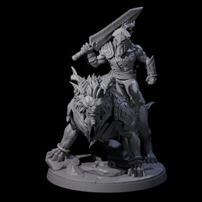 Storming Leonin Cavalry C Miniature for Dungeons and Dragons, Pathfinder or other TTRPGs