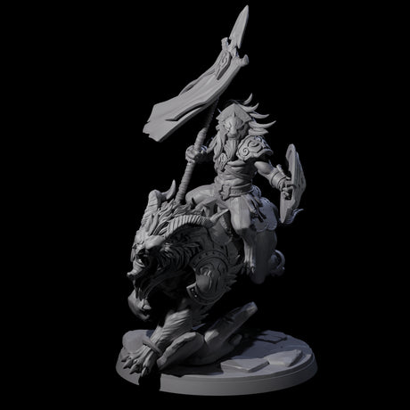 Storming Leonin Cavalry D Miniature for Dungeons and Dragons, Pathfinder or other TTRPGs