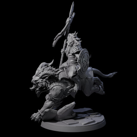 Storming Leonin Cavalry D Miniature for Dungeons and Dragons, Pathfinder or other TTRPGs