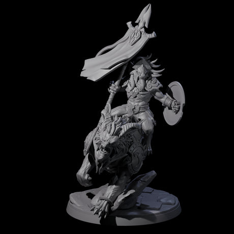 Storming Leonin Cavalry D Miniature for Dungeons and Dragons, Pathfinder or other TTRPGs